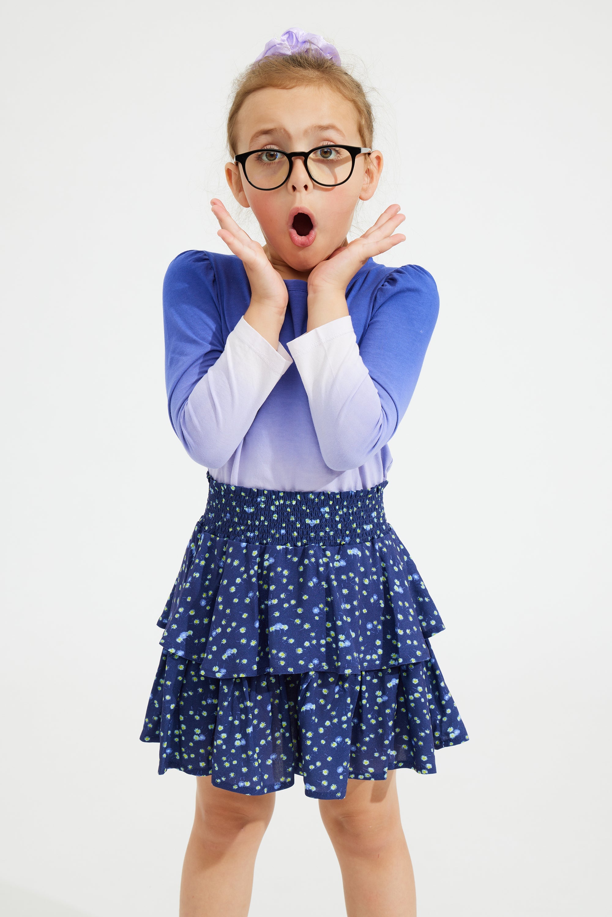 Ditsy Tiered Skirt
