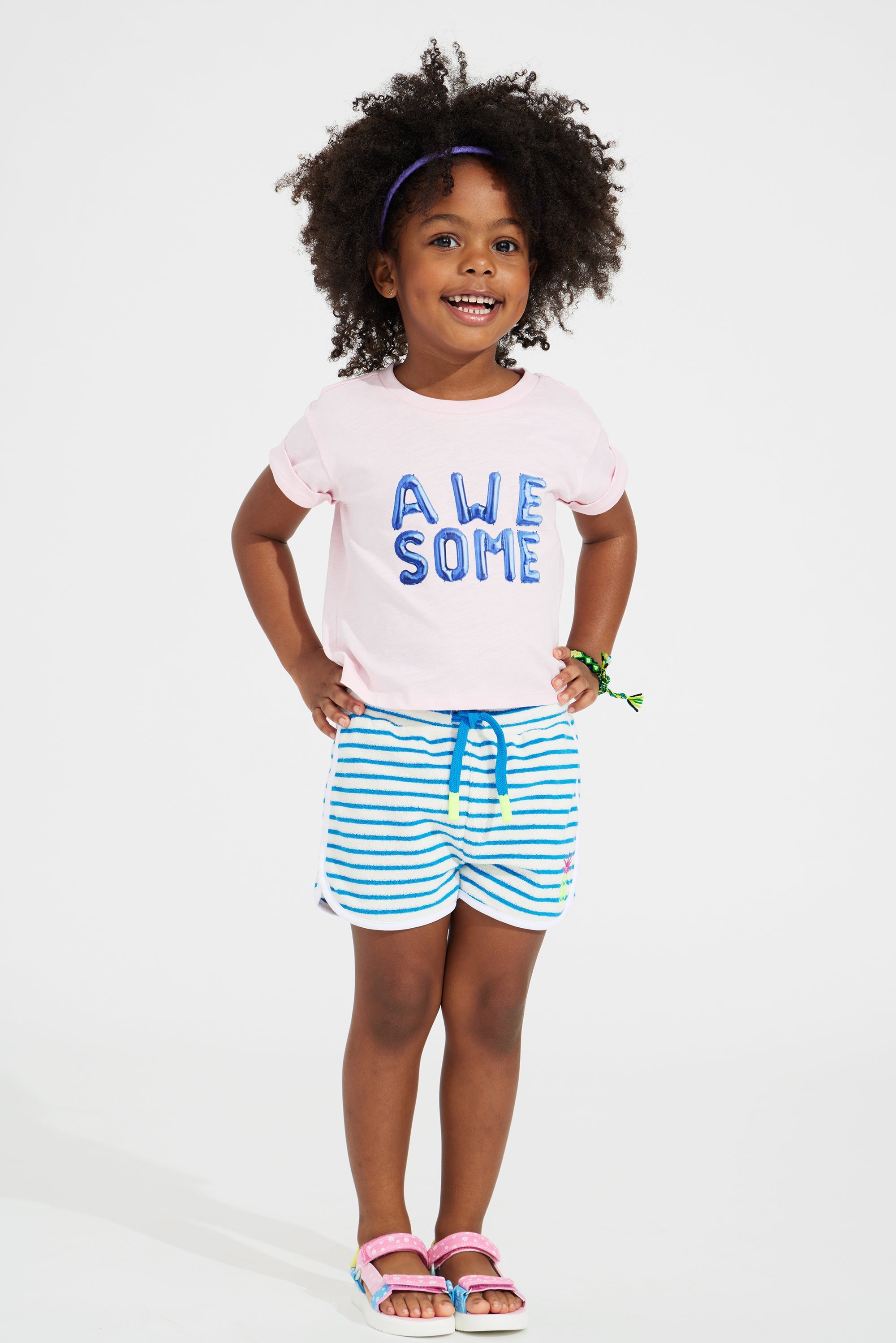 Pineapple Stripe Terry Short - FINAL SALE