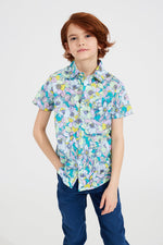Frog Prince Floral Button Down - FINAL SALETOPSRockets of Awesome
