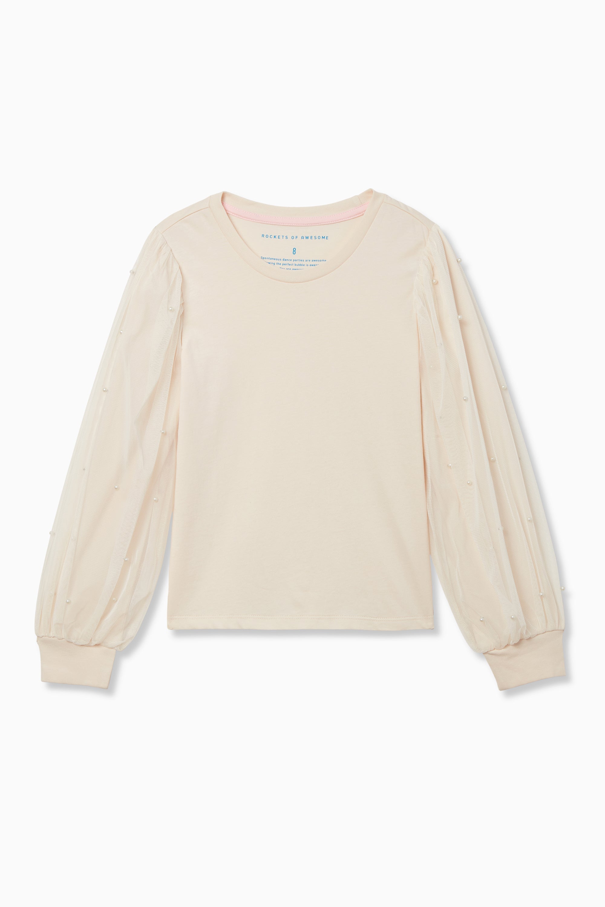 Pearl Tulle Sleeve Top - FINAL SALE