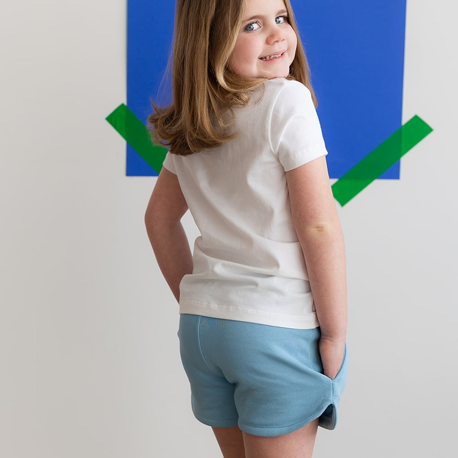 Kids Shorts: Organic Cotton Drawstring Track Shorts