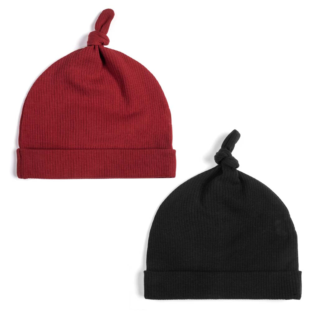 2 Pack of Organic Cotton Baby Beanies Mightly