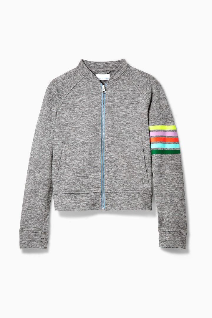 Rainbow Stripe Zip Tech Track Jacket - FINAL SALETOPSRockets of Awesome