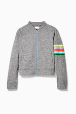 Rainbow Stripe Zip Tech Track Jacket - FINAL SALETOPSRockets of Awesome