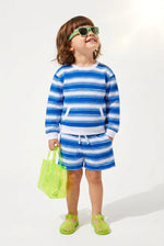 Striped Drop Shoulder SweatshirtTOPSRockets of Awesome
