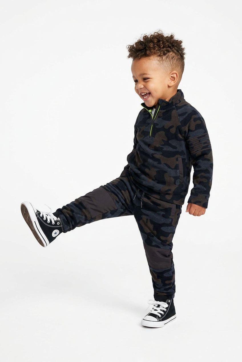 Camo Polar Fleece Half Zip