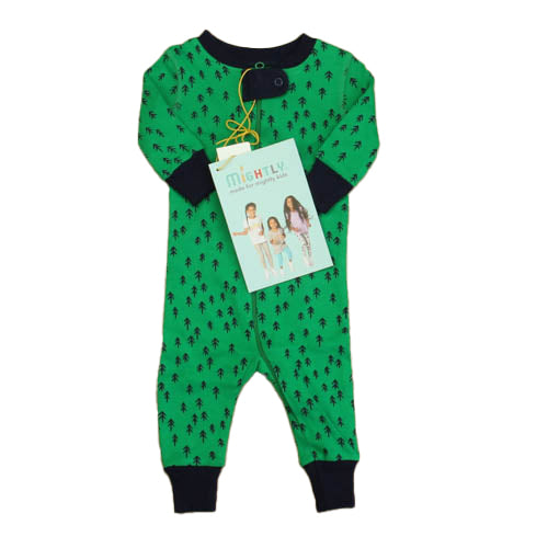 Pre-owned Green | Navy Trees PJ Set size: 0-3 Months
