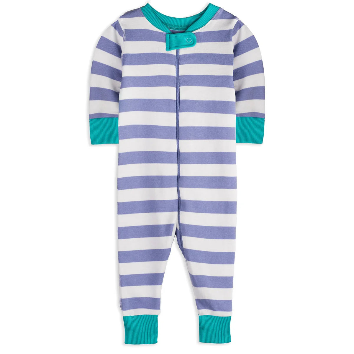 Pre-owned Periwinkle Stripe 1-piece Non-footed Pajamas size: 0-3 Months Periwinkle Stripe