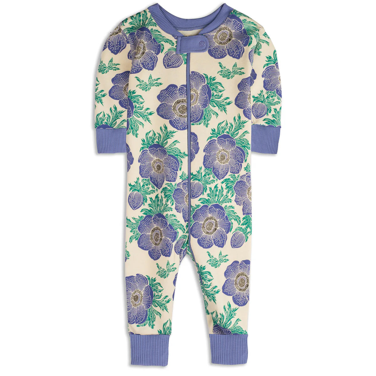 Pre-owned Purple Hydrangea 1-piece Non-footed Pajamas size: 0-3 Months Purple Hydrangea