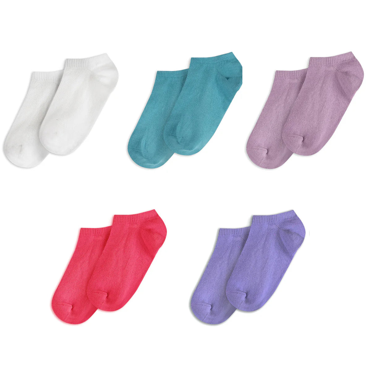 Pre-owned White | Pink | Turquoise | Purple Socks size: 10-11 Toddler White | Pink | Turquoise | Purple