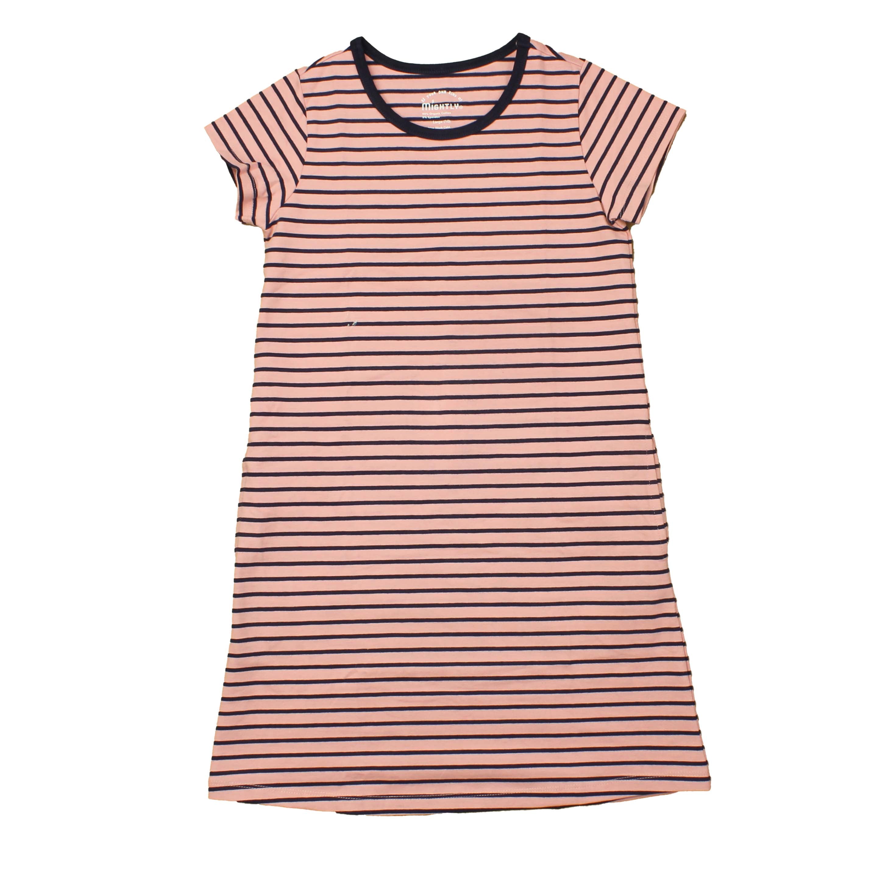 Pre-owned Pink | Navy | Stripes Dress size: 10 Years