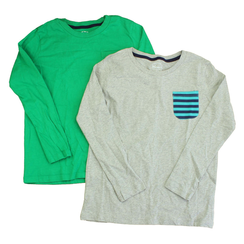 Pre-owned Grey | Turquoise | Stripes | Green T-Shirt size: 12 Years
