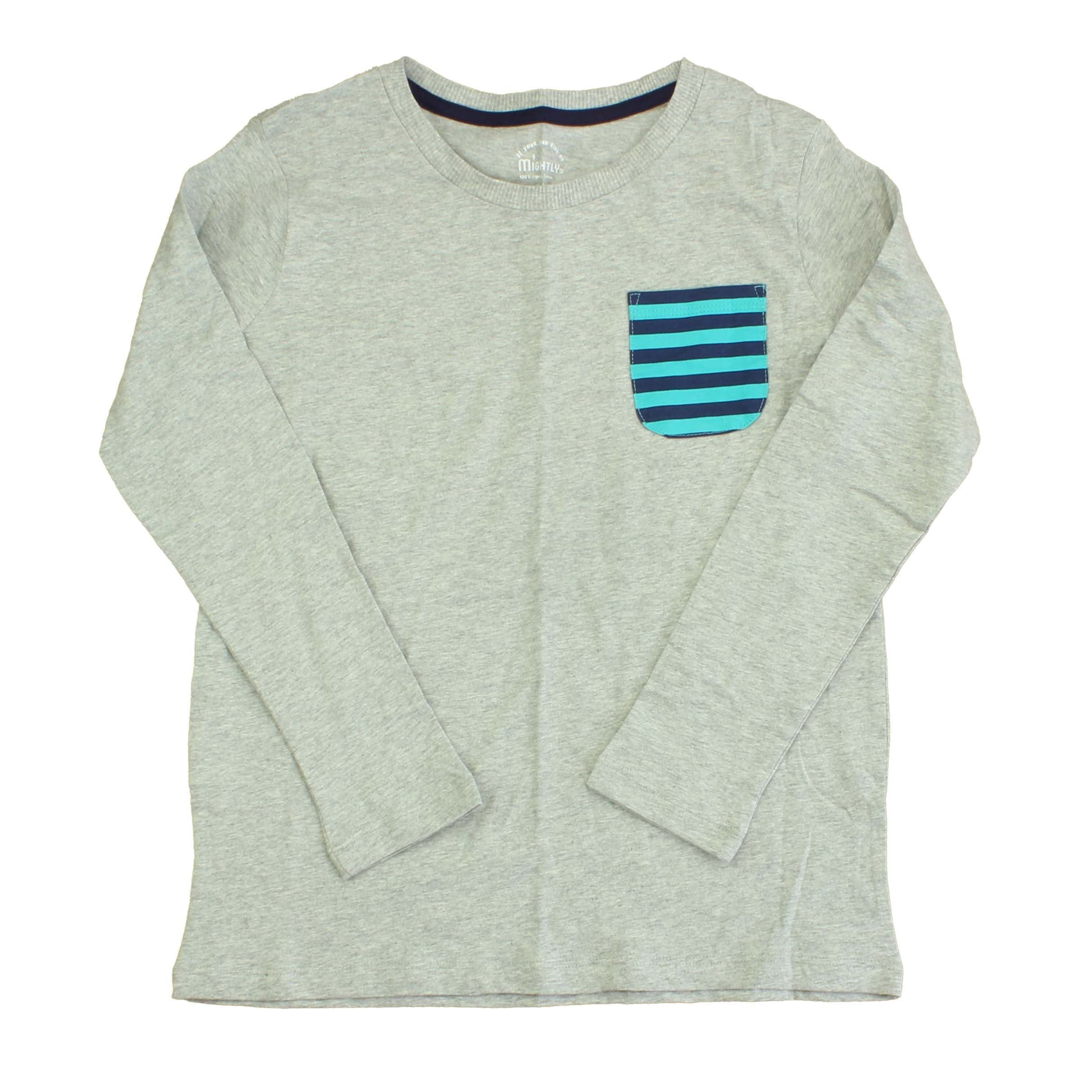 Pre-owned Grey | Turquoise | Stripes T-Shirt size: 12 Years