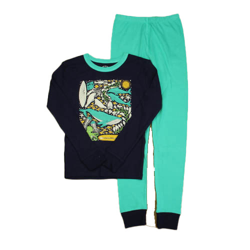 Pre-owned Navy Under the Sea PJ Set size: 12 Years Navy Under the Sea