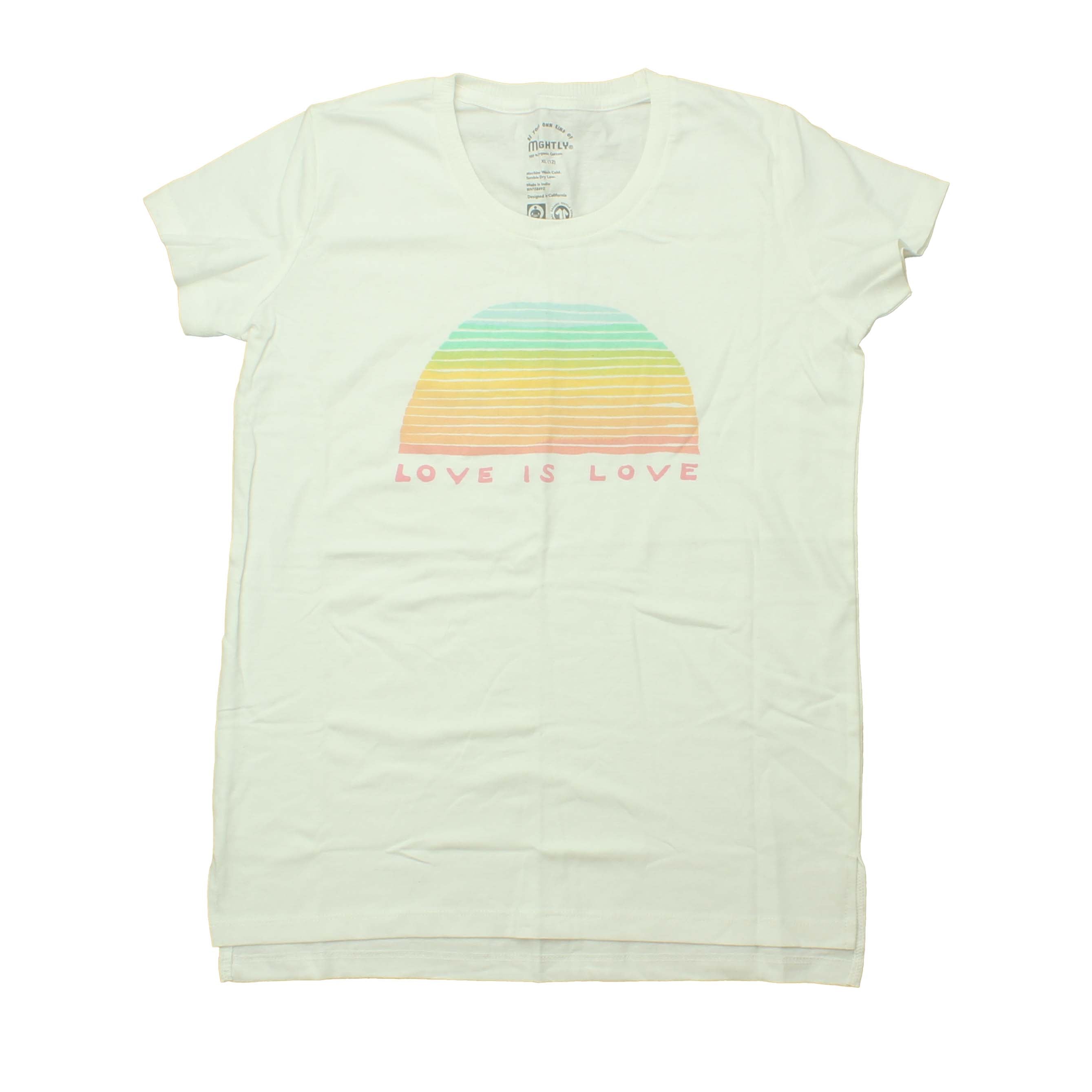 Pre-owned White | Love is Love T-Shirt size: 12 Years