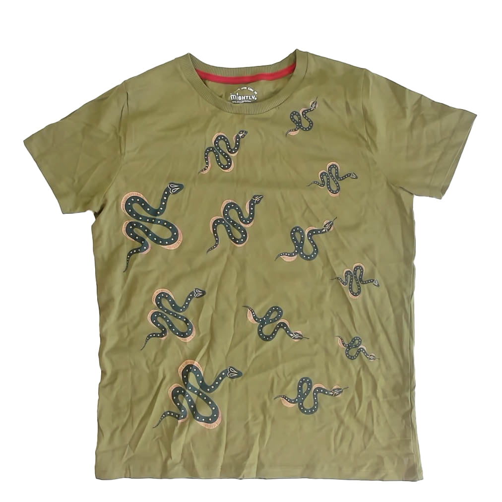 Pre-owned Green Snakes T-Shirt size: 14 Years Green Snakes
