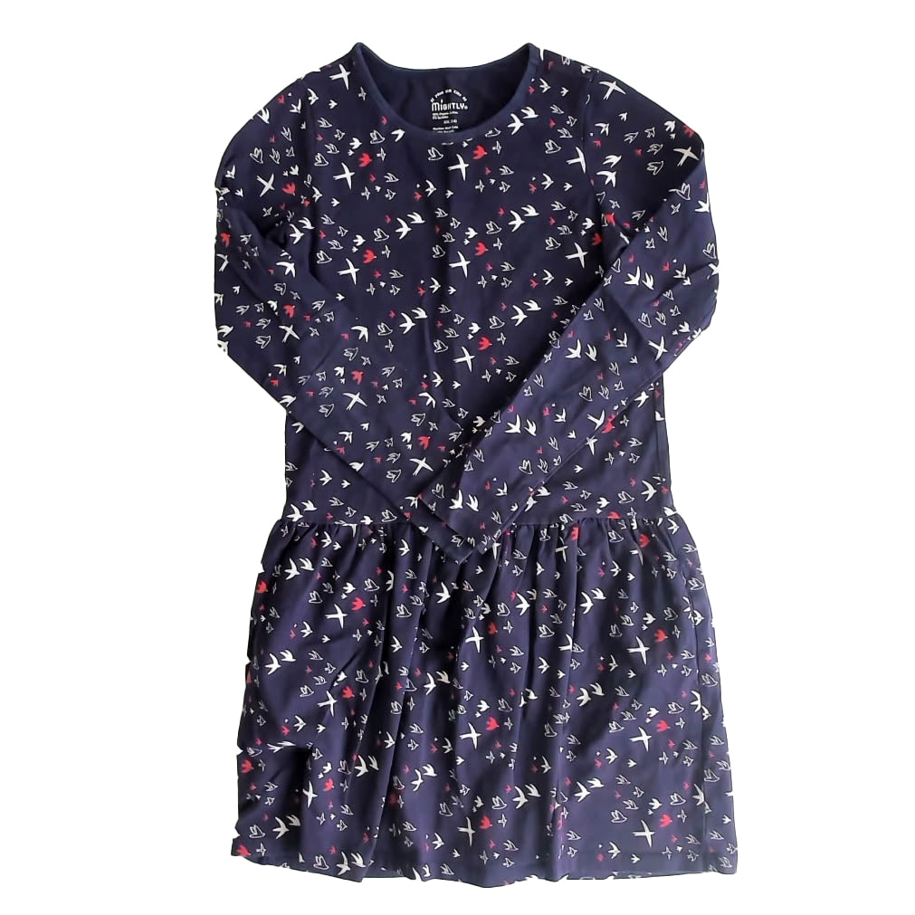 Pre-owned Navy Birds Dress size: 14 Years Navy Birds