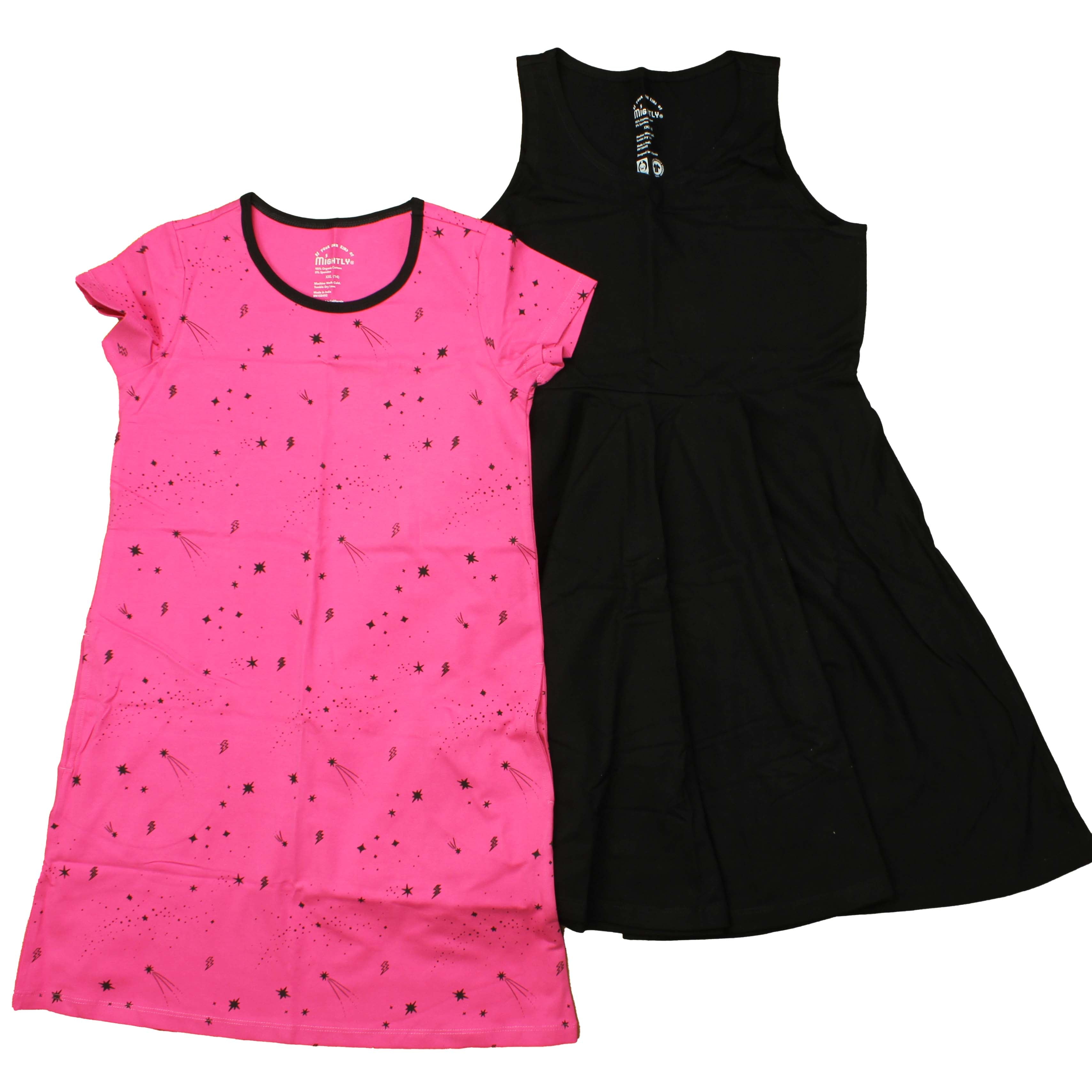 Pre-owned Pink | Stars | Black Dress size: 14 Years