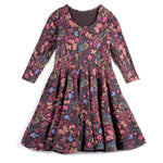 Pre-owned Brown Floral Dress size: 2-5T Brown Floral