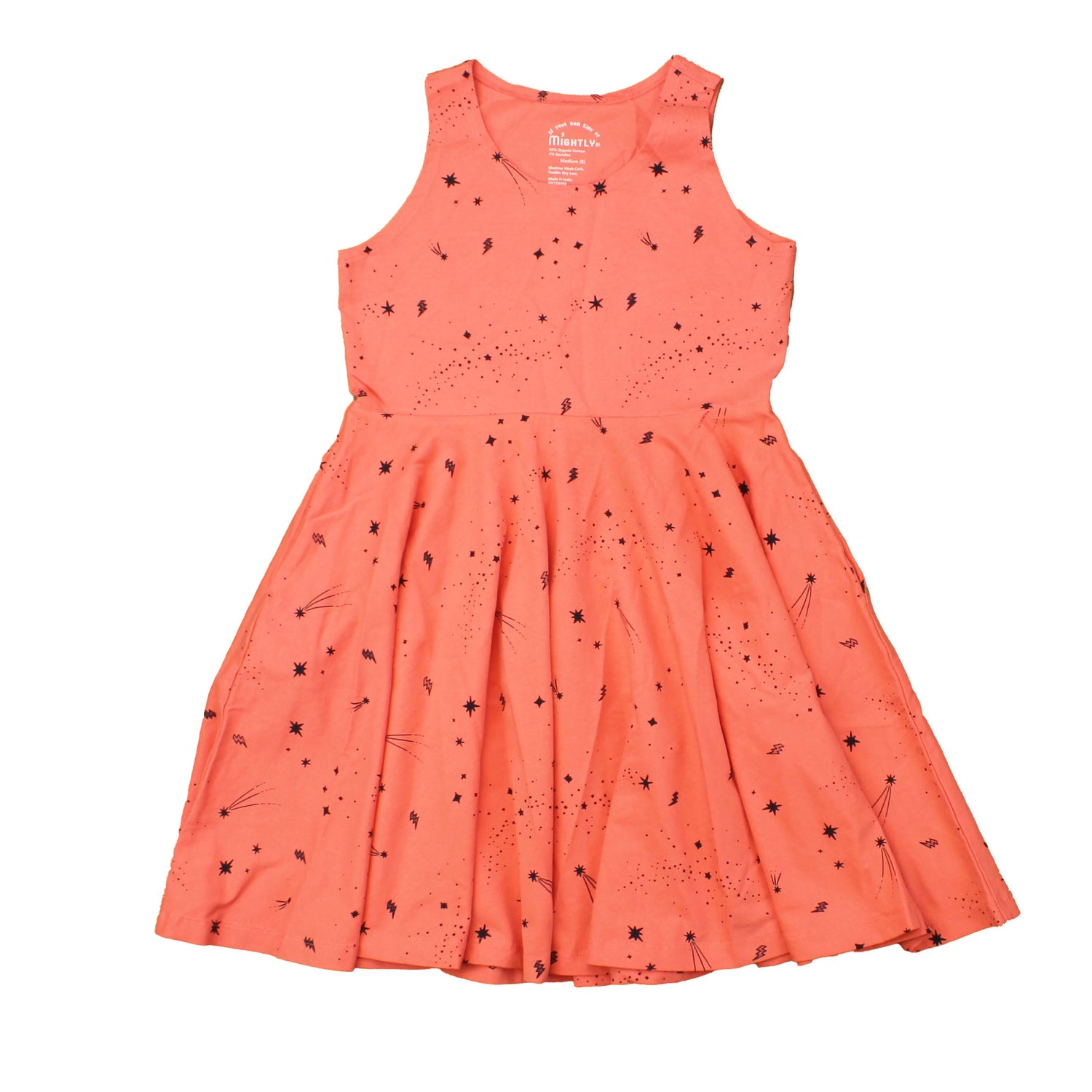 Pre-owned Coral | Black Stars Dress size: 2-5T Coral | Black Stars