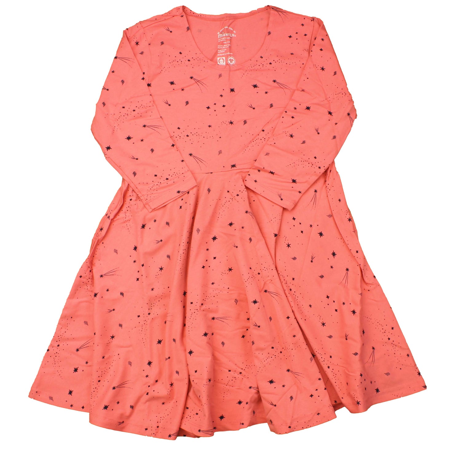 Pre-owned Coral | Black Stars Dress size: 2-5T Coral | Black Stars