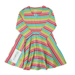 Pre-owned Gray Stripe Dress size: 2-5T Gray Stripe