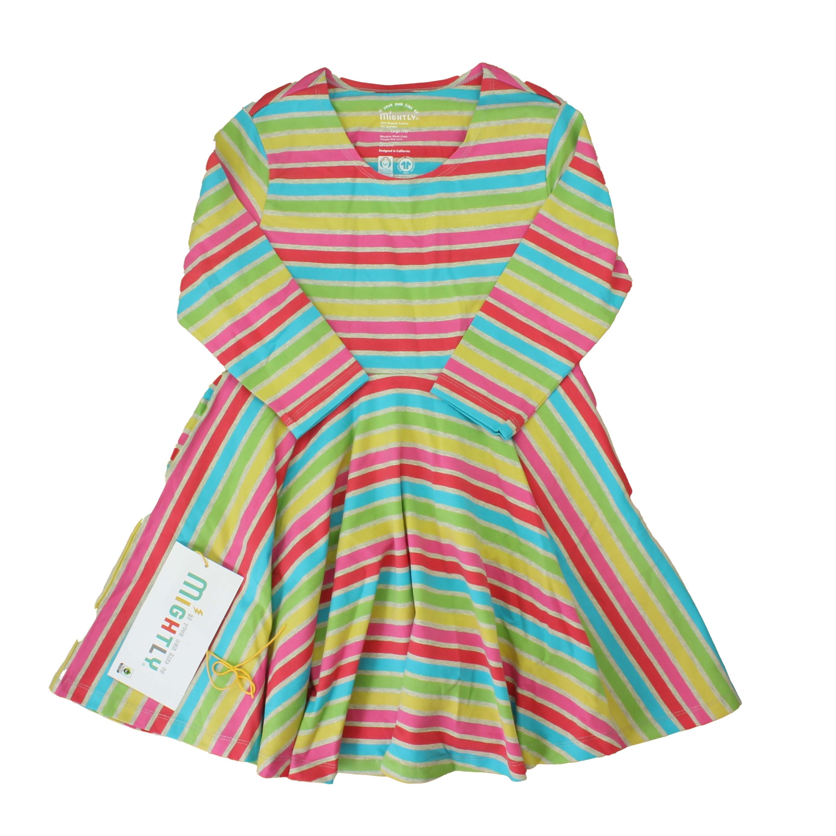 Pre-owned Gray Stripe Dress size: 2-5T Gray Stripe