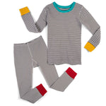 Pre-owned Gray Stripe 2-piece Pajamas size: 2-5T Gray Stripe