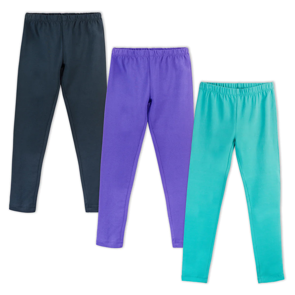 Pre-owned Purple | Black | Turquoise Leggings size: 2-5T