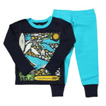 Pre-owned Navy | Turqouise | Marine Life PJ Set size: 2T Navy | Turqouise | Marine Life