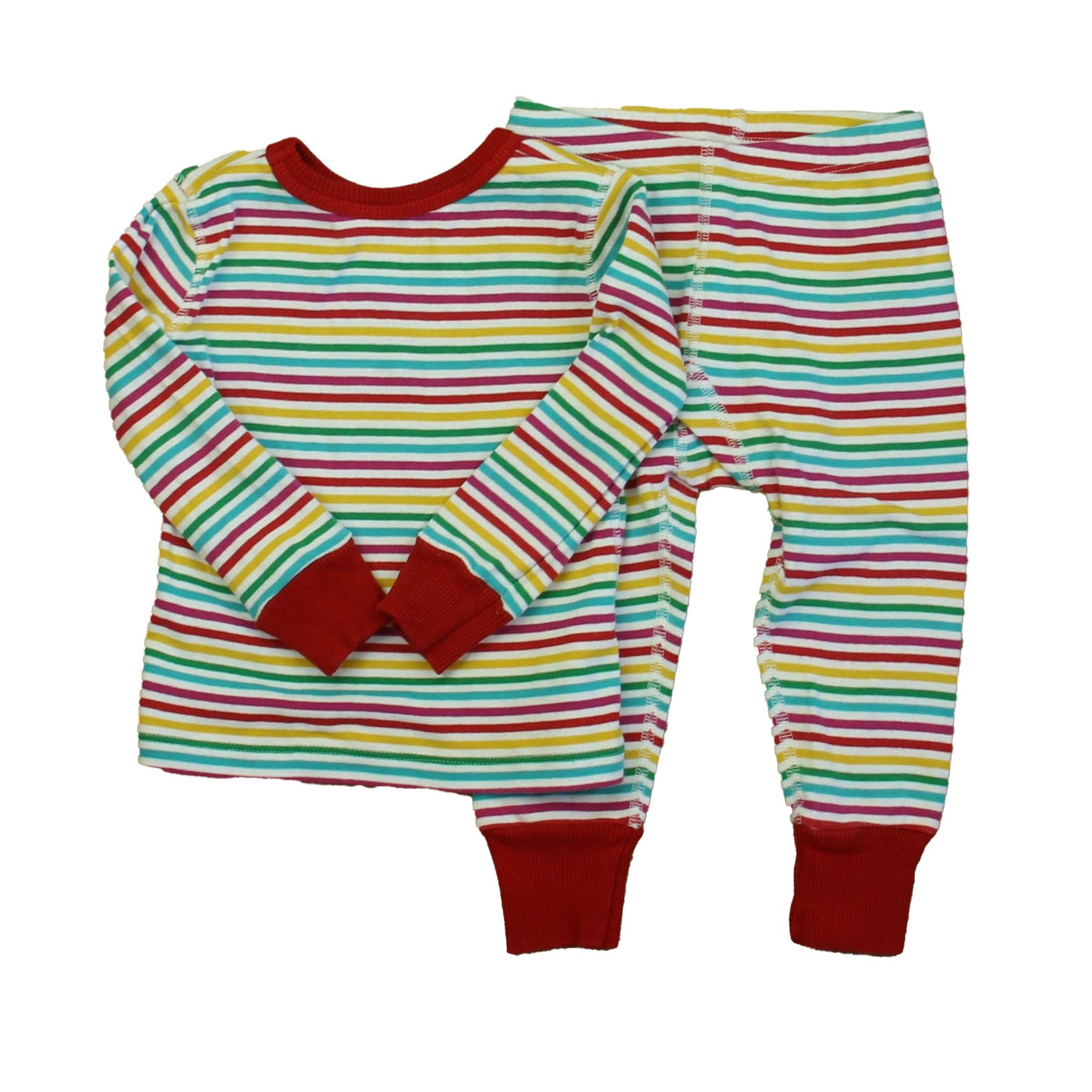 Pre-owned Rainbow PJ Set size: 2T Rainbow