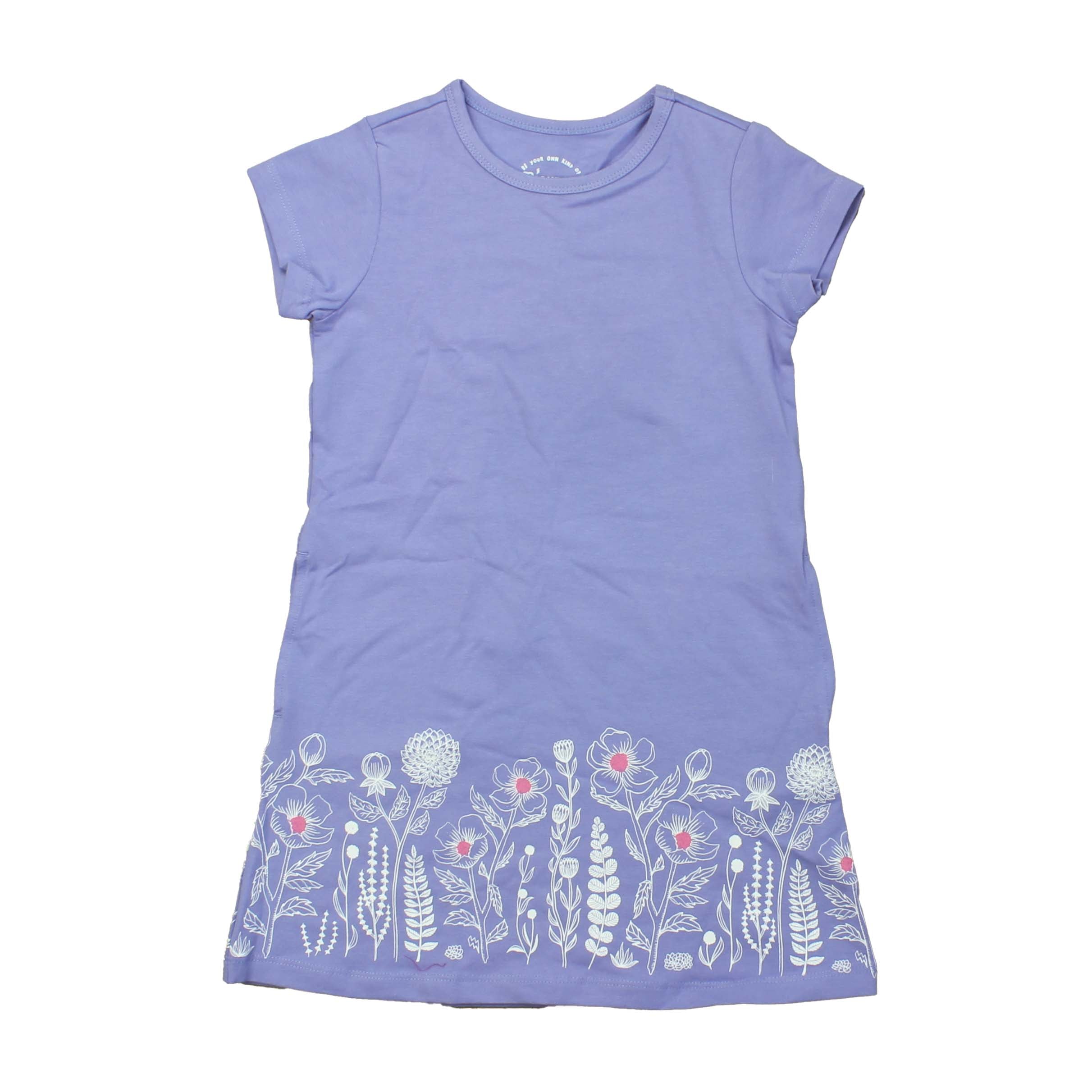 Pre-owned Lavender | White | Flower Dress size: 4-5T