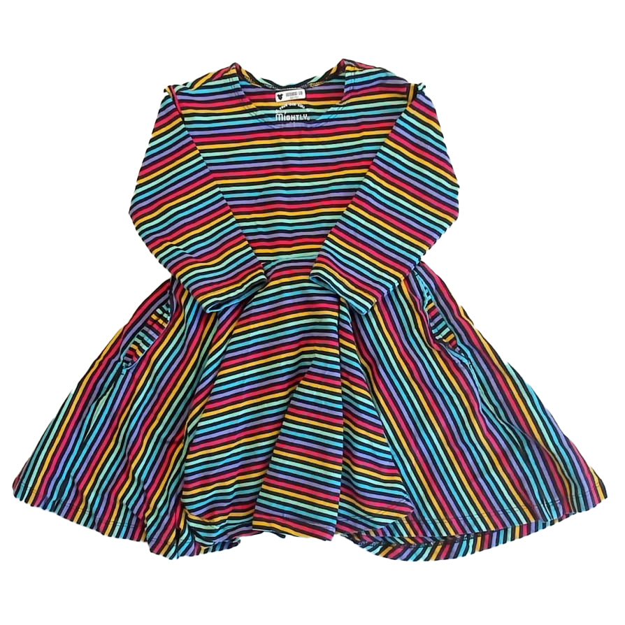 Pre-owned Black Stripe Dress size: 4T Black Stripe