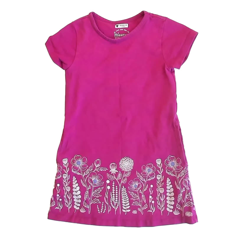 Pre-owned Raspberry Floral Dress size: 4T Raspberry Floral