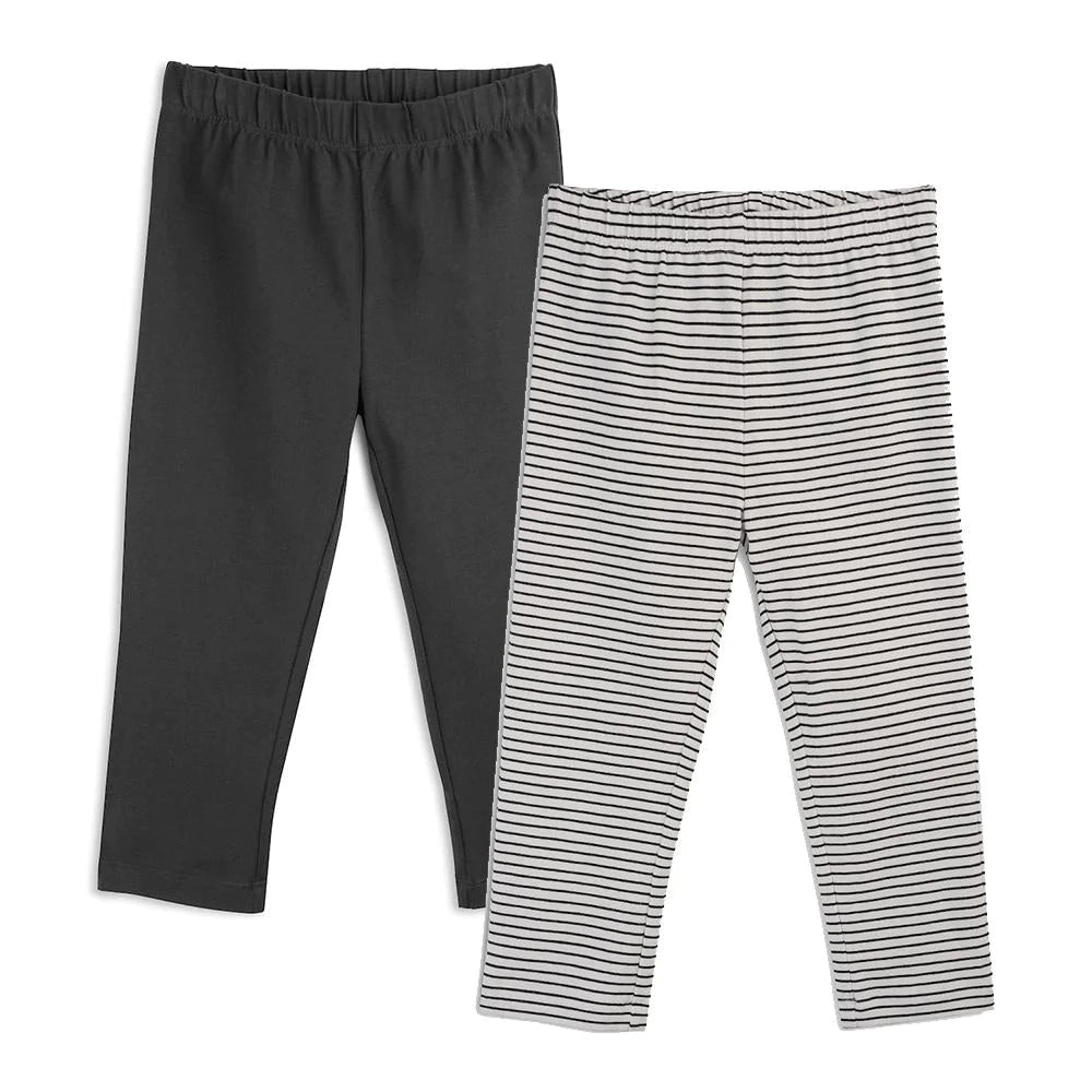 Pre-owned Black | White Stripe Leggings size: 6-14 Years