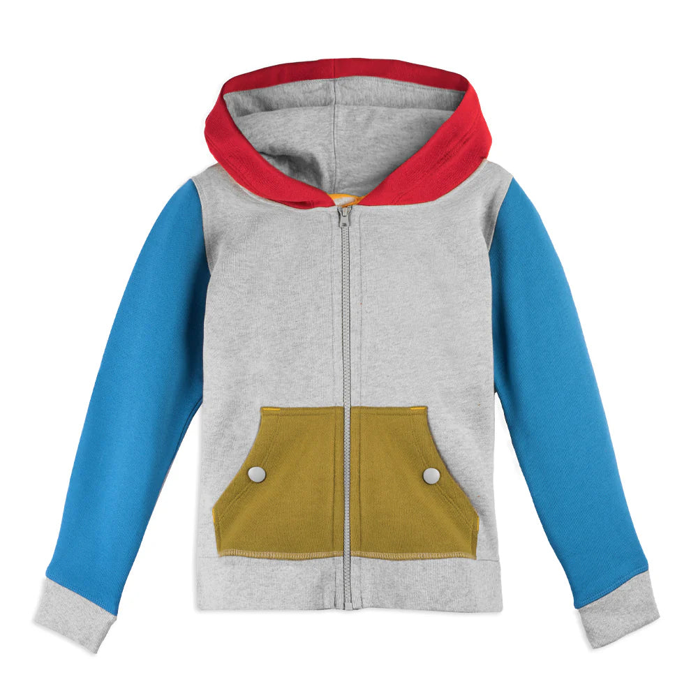 Pre-owned Gray Colorblock Sweatshirt size: 6-14 Years Gray Colorblock