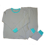 Pre-owned Gray | White Turquoise PJ Set size: 6-14 Years Gray | White Turquoise
