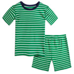 Pre-owned Green Stripe 2-piece Pajamas size: 6-14 Years Green Stripe
