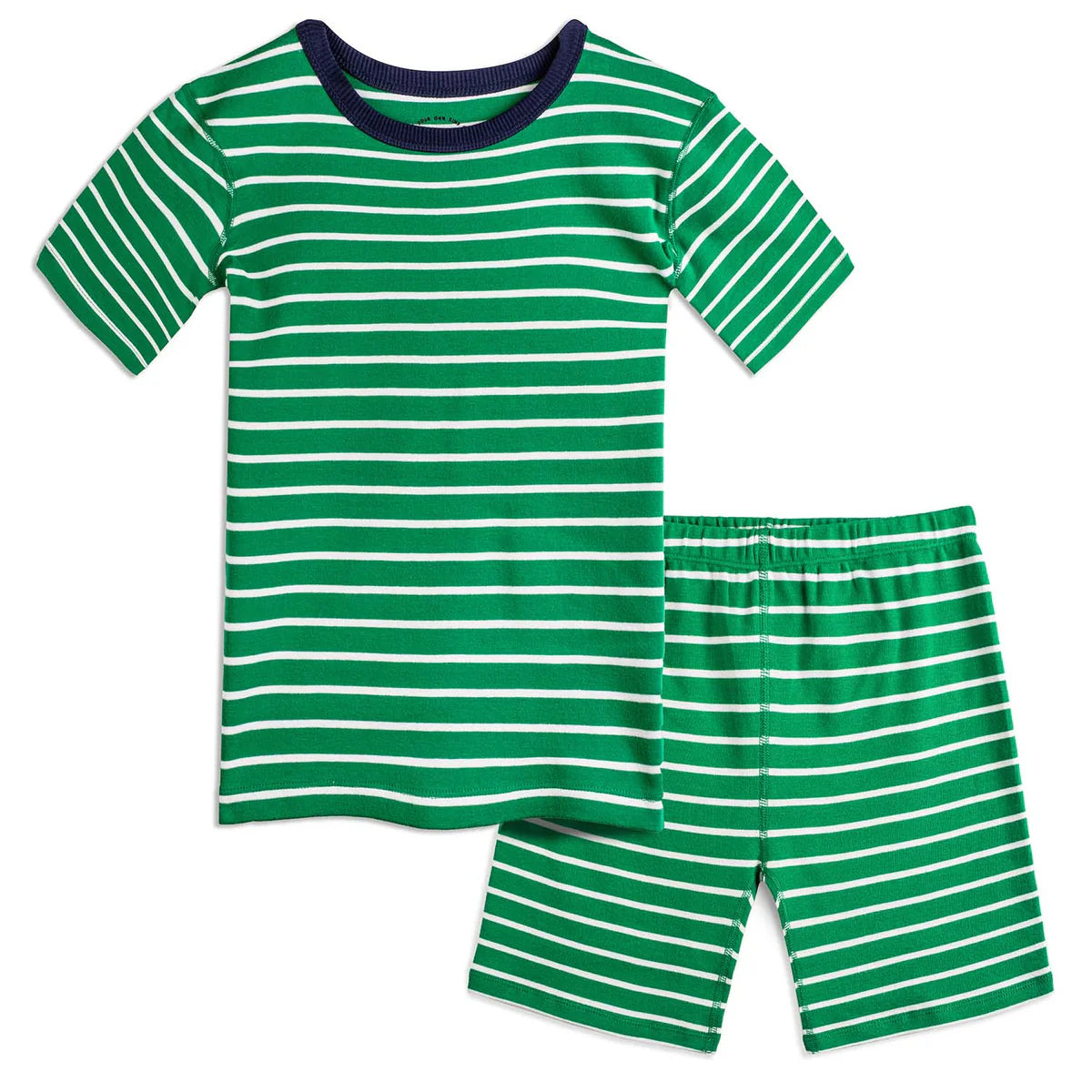 Pre-owned Green Stripe 2-piece Pajamas size: 6-14 Years Green Stripe