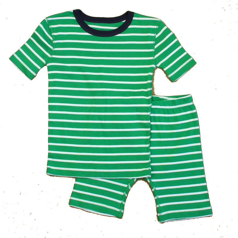 Pre-owned Green | White | Navy PJ Set size: 6-14 Years