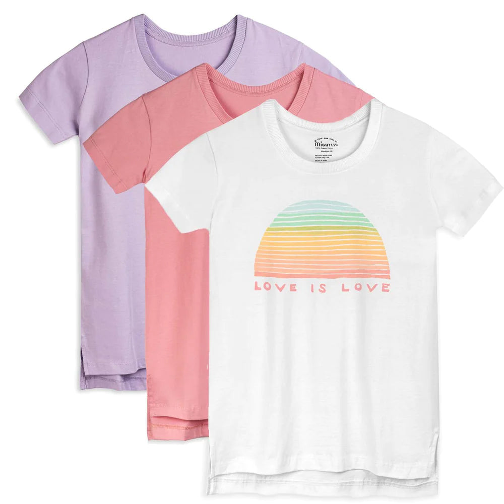 Pre-owned Love is Love Pastel T-Shirt size: 6-14 Years