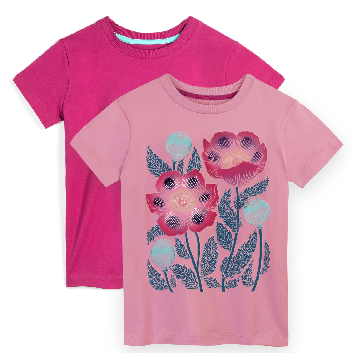 Pre-owned Pink Flower T-Shirt size: 6-14 Years Pink Flower