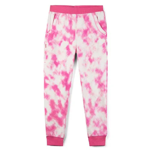 Pre-owned Pink Tie Dye Casual Pants size: 6-14 Years Pink Tie Dye