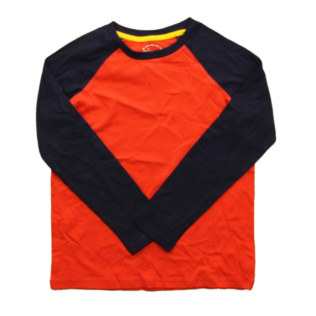 Pre-owned Red | Navy Long Sleeve T-Shirt size: 6-14 Years Red | Navy