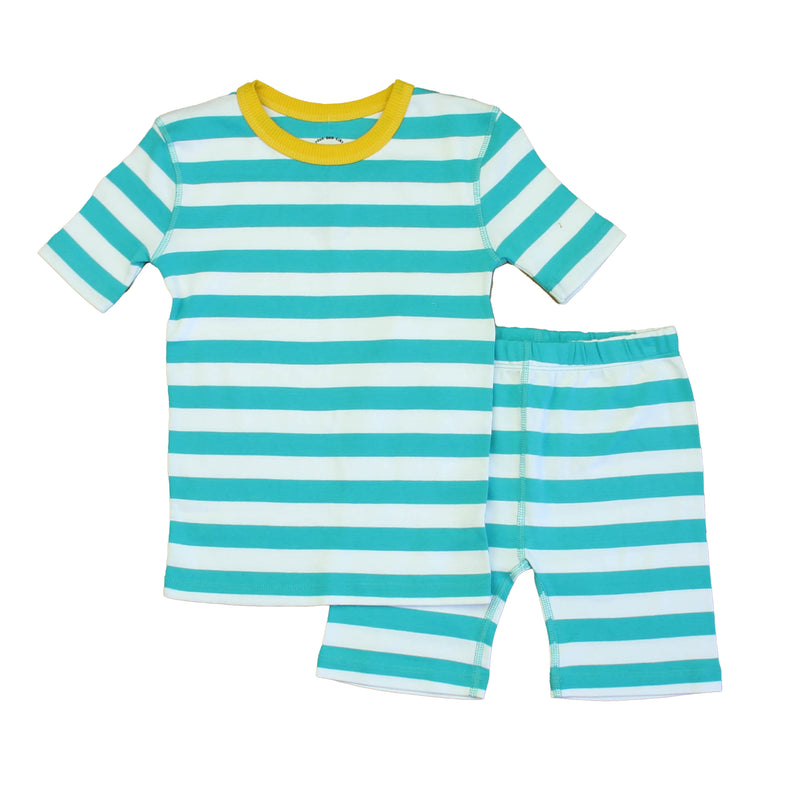 Pre-owned Turquoise | White | Yellow PJ Set size: 6-14 Years