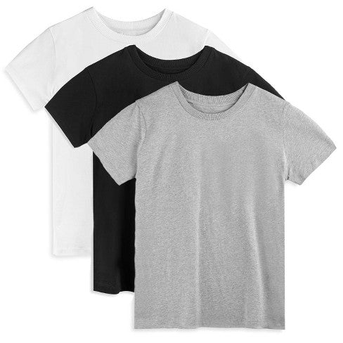 Pre-owned White | Black | Gray T-Shirt size: 6-14 Years