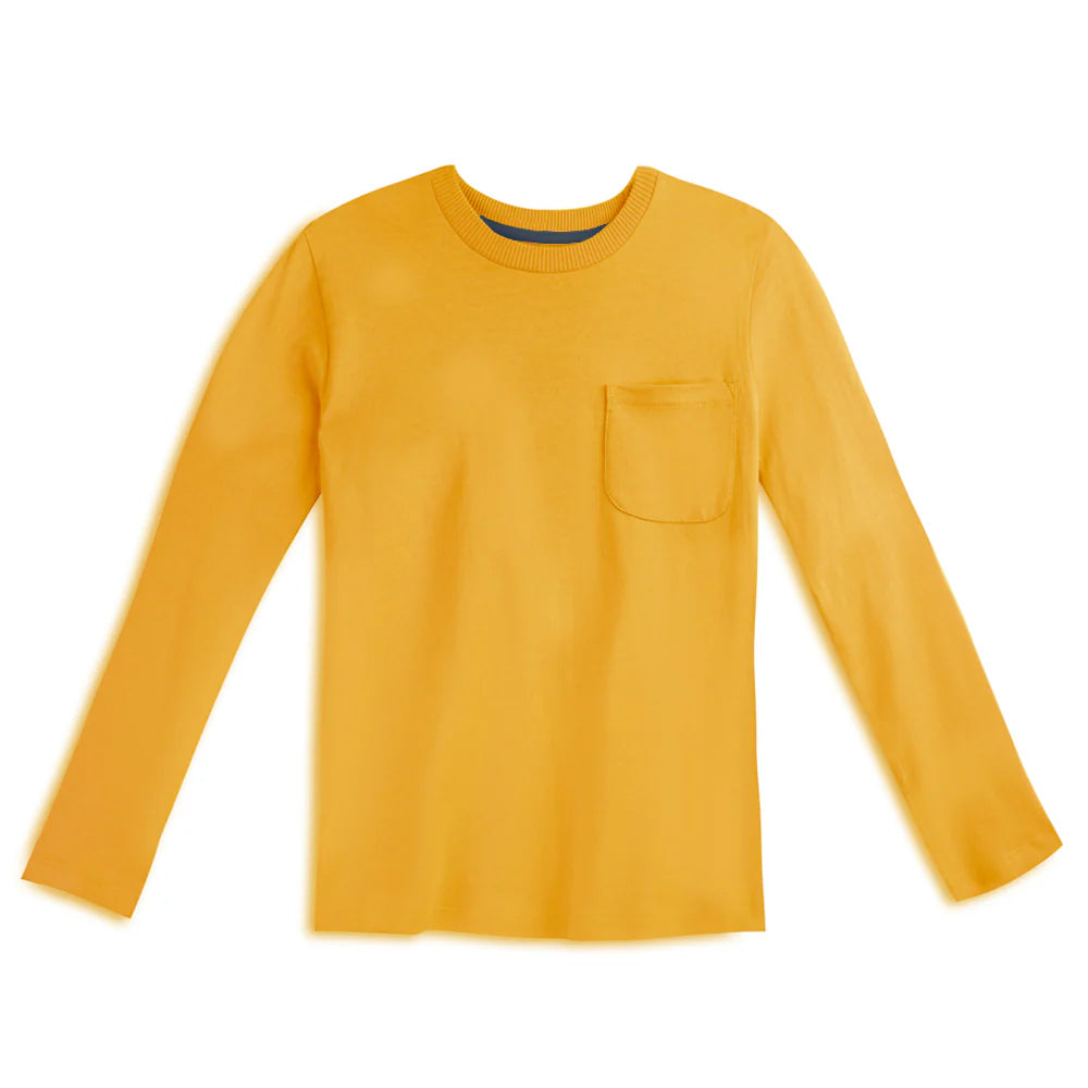Pre-owned Yellow Long Sleeve T-Shirt size: 6-14 Years Yellow