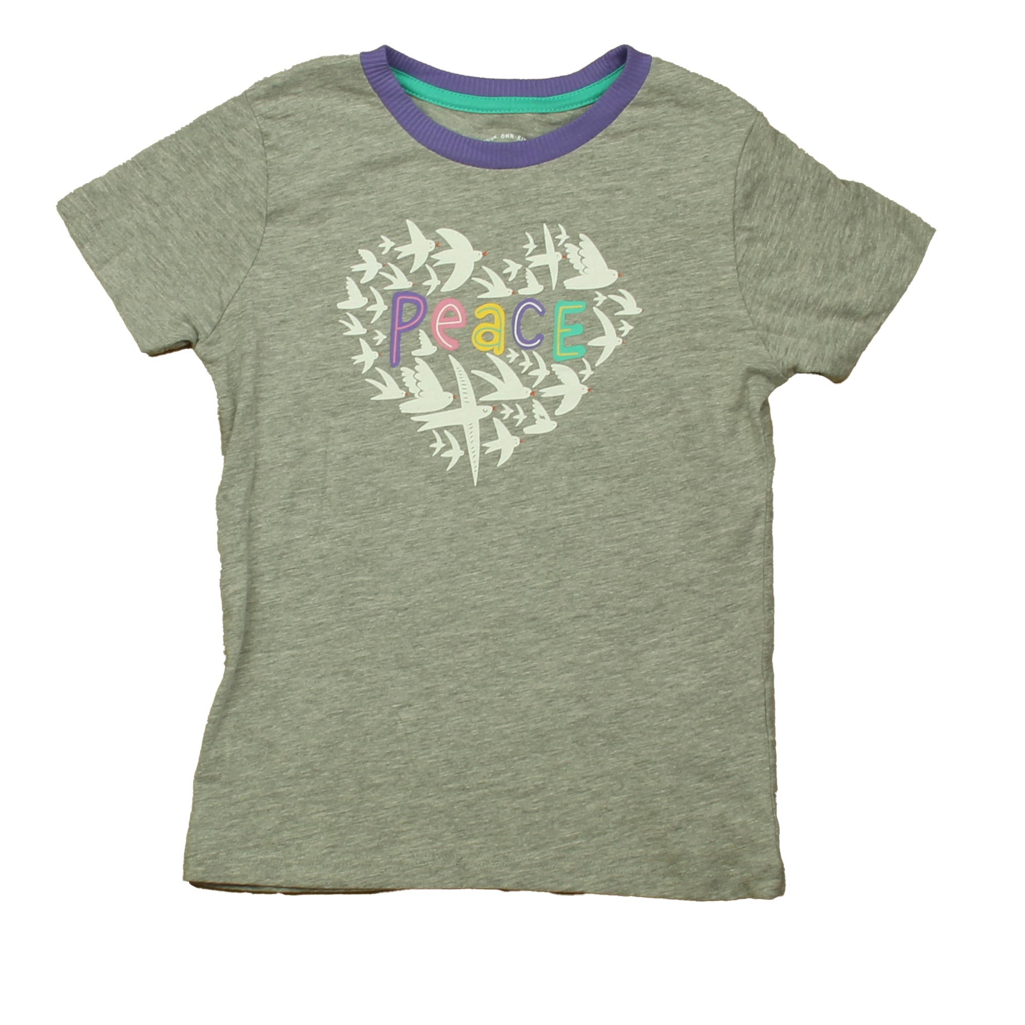 Pre-owned Gray Peace T-Shirt size: 6-7 Years