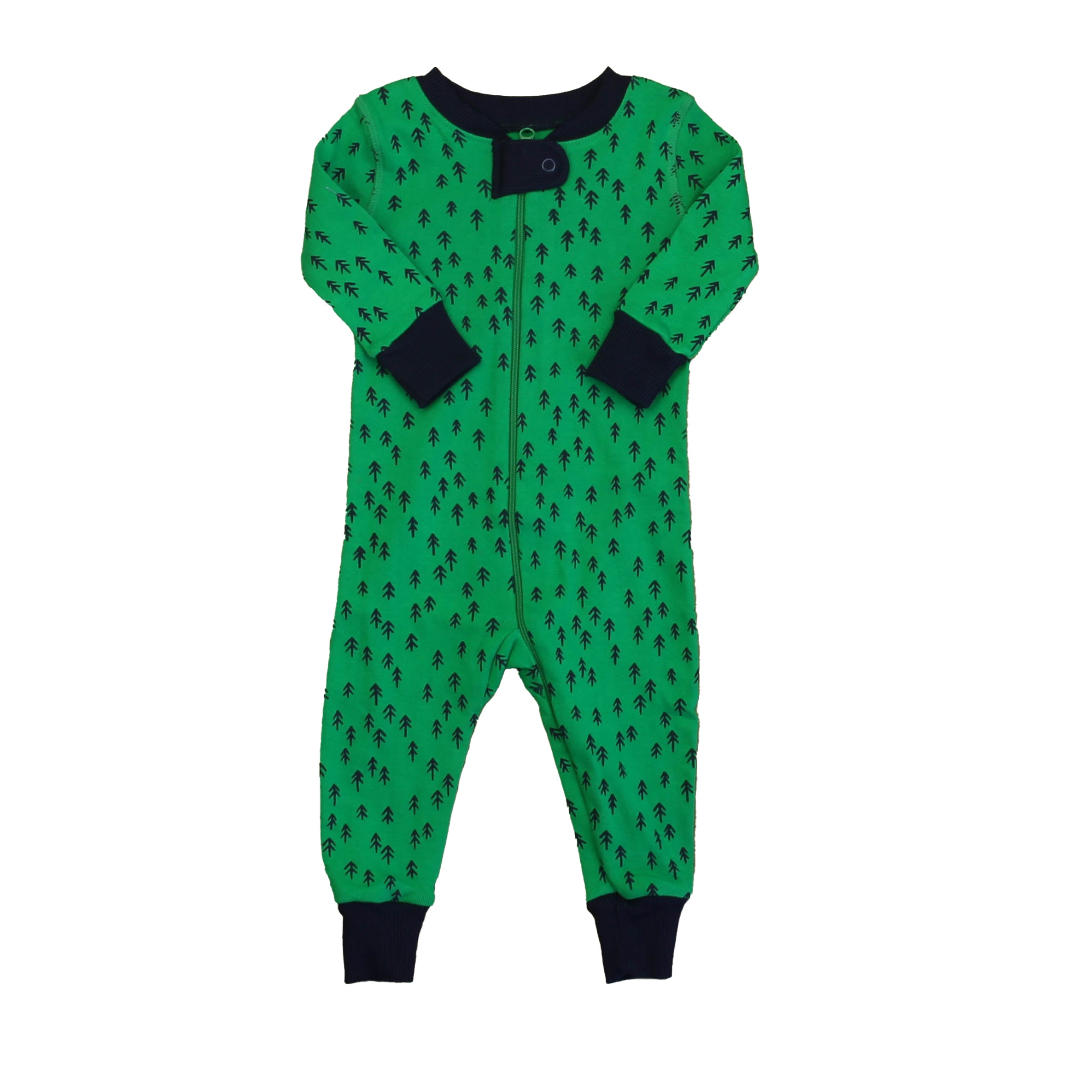 Pre-owned Green | Navy PJ Set size: 6-9 Months