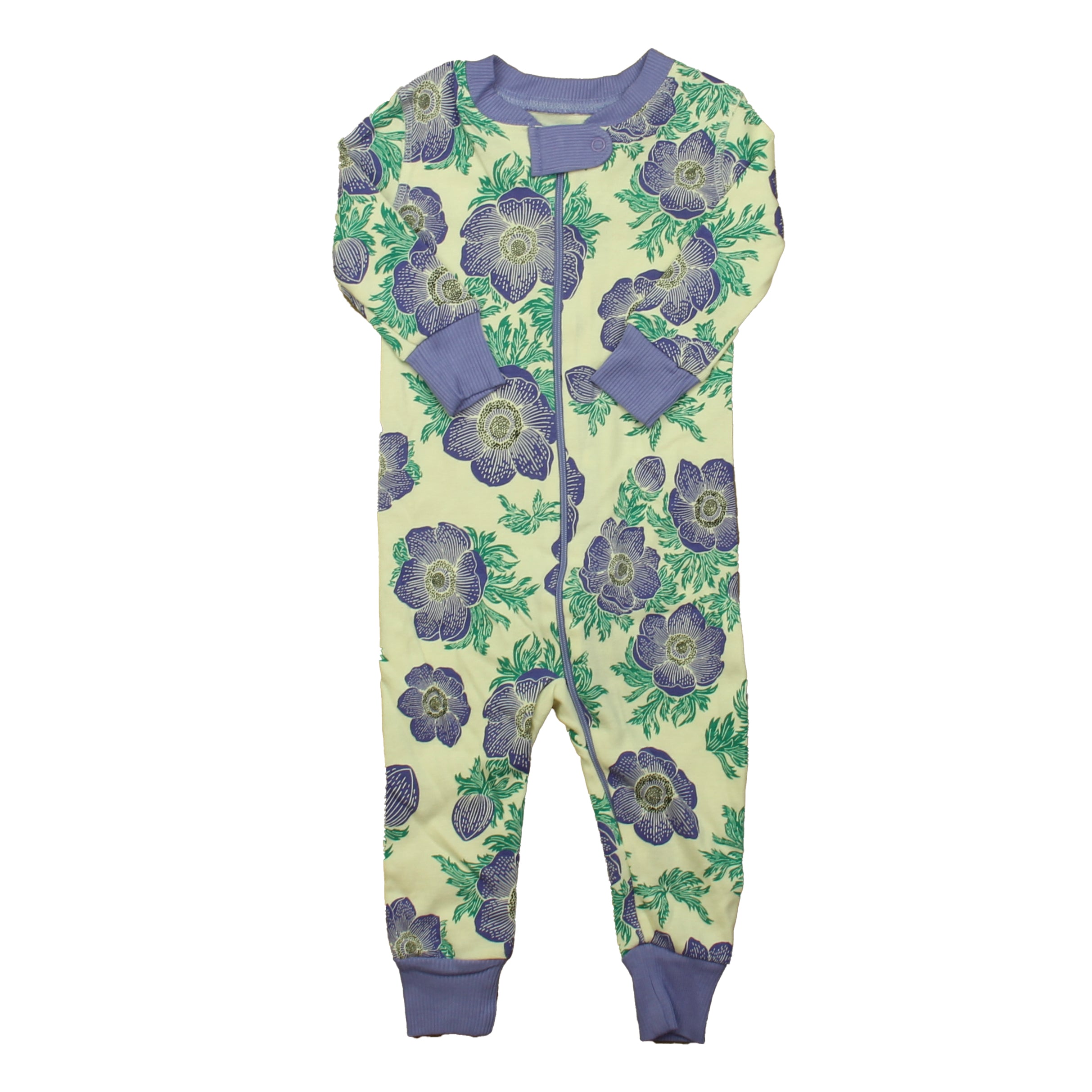 Pre-owned Ivory | Purple Hydrangea PJ Set size: 6-9 Months